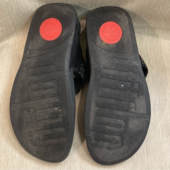 FITFLOP Sz 9 Flare Front Post Thong Rounded Studs Comfort Sole Sandals - Picture 9 of 11